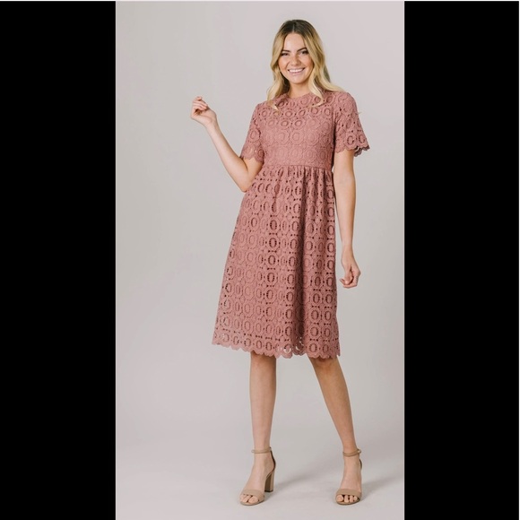 Mauve Rose Lace Dress NWT ‼️FINAL SALE - Picture 3 of 5